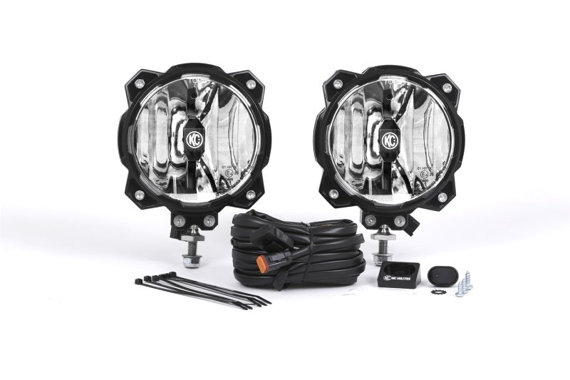 KC HiLiTES 6in. Pro6 Gravity LED Light 20w Single Mount SAE/ECE Driving Beam (Pair Pack System)-thumbmail-3