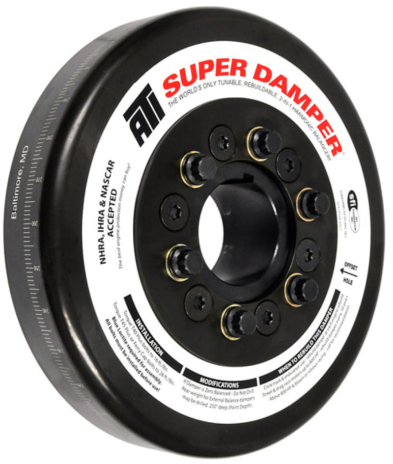 ATI Damper - 8.074in - Steel - John Deere - 466/619 Tractor - Chevy Front - 3 Ring - Diesel-thumbmail-1