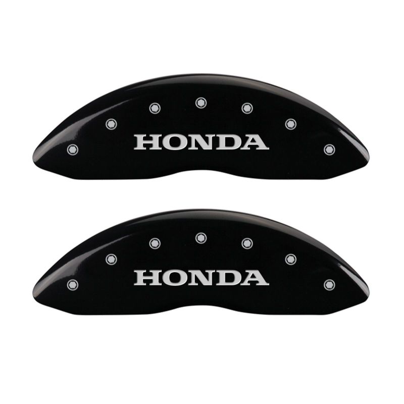 MGP 4 Caliper Covers Engraved Front Honda Engraved Rear H Logo Black finish silver ch-thumbmail-3