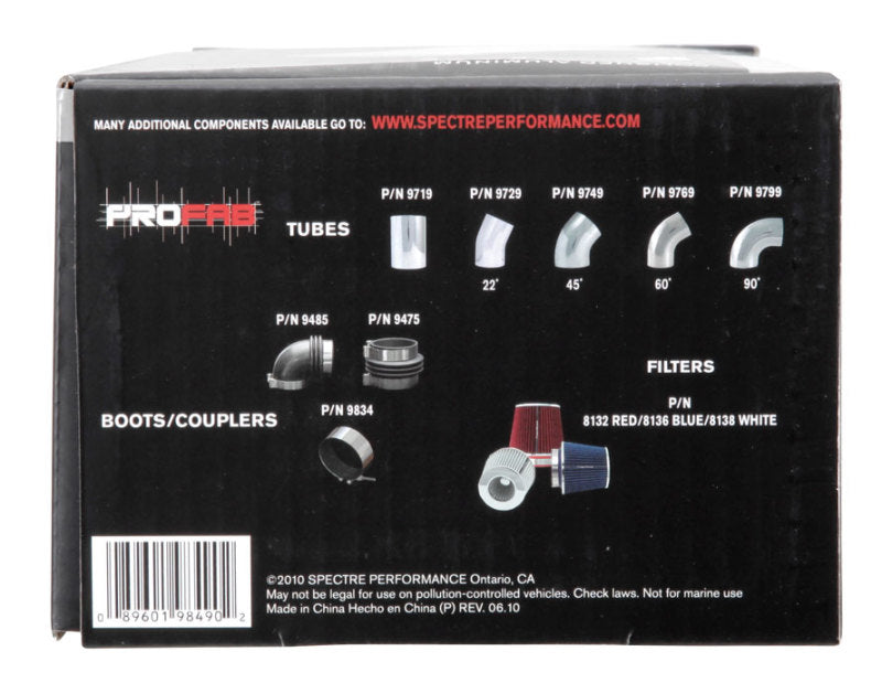 Spectre Plenum 4in. OD x 9in. (Air Cleaner to Stud Inlet) - Single-thumbmail-19