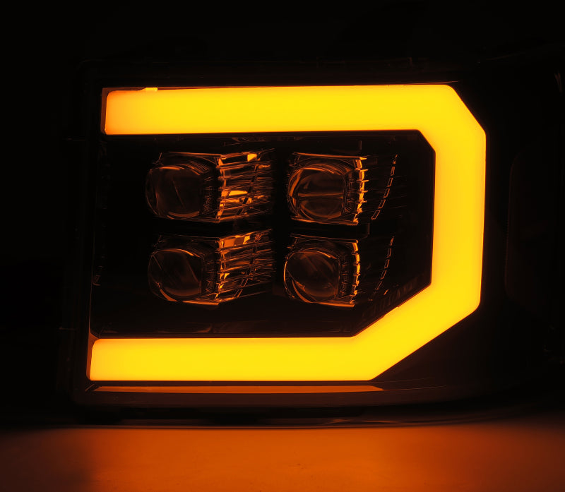 AlphaRex 07-13 GMC 1500HD NOVA LED Proj Headlight Plank Style Gloss Blk w/Activ Light/Seq Signal/DRL-thumbmail-7
