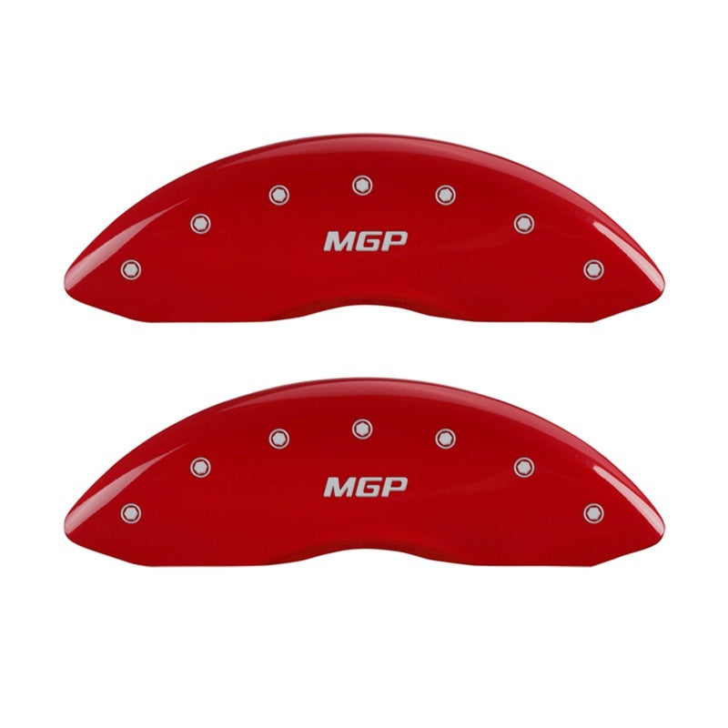 MGP Front set 2 Caliper Covers Engraved Front MGP Red finish silver ch-thumbmail-3