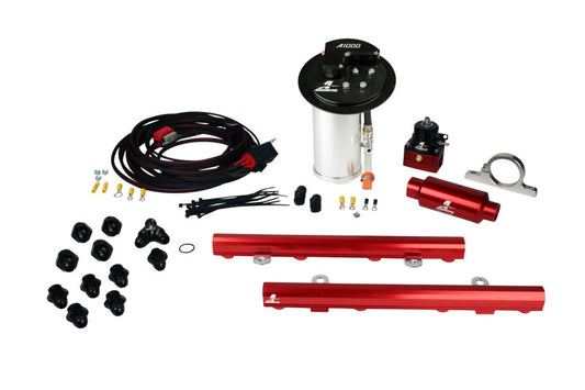 Aeromotive 10-13 Ford Mustang GT Fuel System - A1000 Pump / Deluxe Wiring Kit / 5.0L 4V Rails