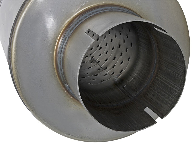 aFe MACH Force-Xp 409 SS Muffler 3-1/2in ID Center/Center x 7in Dia x 24in L - Round Body-thumbmail-6