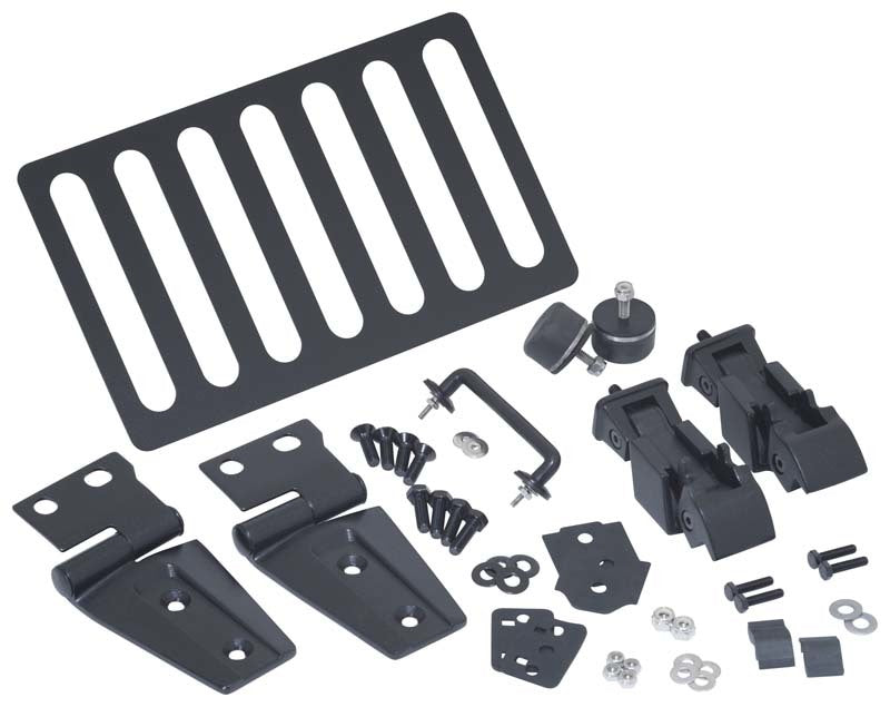 Kentrol 07-18 Jeep Wrangler JK Hood Kit - Textured Black-thumbmail-1
