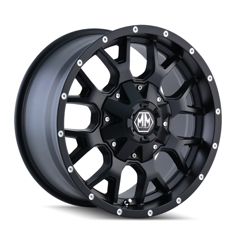 Mayhem 8015 Warrior 17x7.5 / 5x108 BP / 40mm Offset / 72.62mm Hub Matte Black Wheel-thumbmail-2