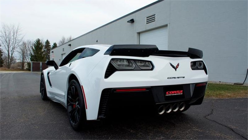 Corsa 2015 Corvette Z06 2.75in Axle Back Exhaust Polished Dual Rear Exit Quad 4.5in Tip (Sport)-thumbmail-3