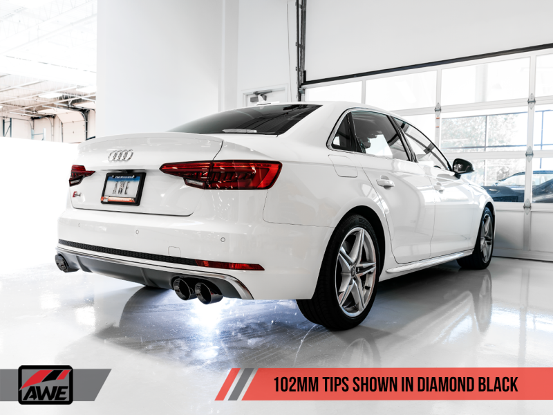 AWE Tuning Audi B9 S4 Track Edition Exhaust - Non-Resonated (Black 102mm Tips)-thumbmail-7