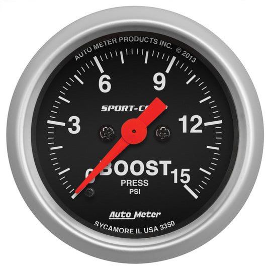 Autometer 2-1/16in 15PSI Boost Digital Stepper Motor Sport-Comp Gauge