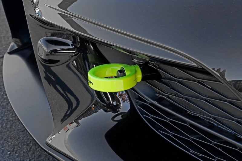 Perrin 2020 Toyota Supra Tow Hook Kit (Front) - Neon Yellow-thumbmail-10