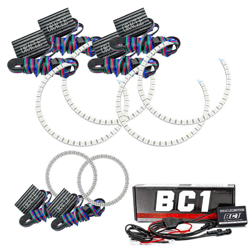 Oracle Dodge Charger 05-10 Triple Ring Halo Kit - ColorSHIFT w/ BC1 Controller-thumbmail-2