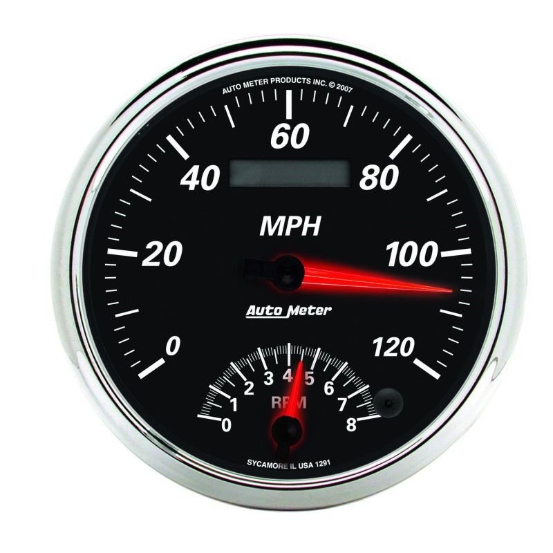 Autometer Designer Black II 5in 120 MPH & 8k RPM In-Dash Tach/Speedo-thumbmail-2