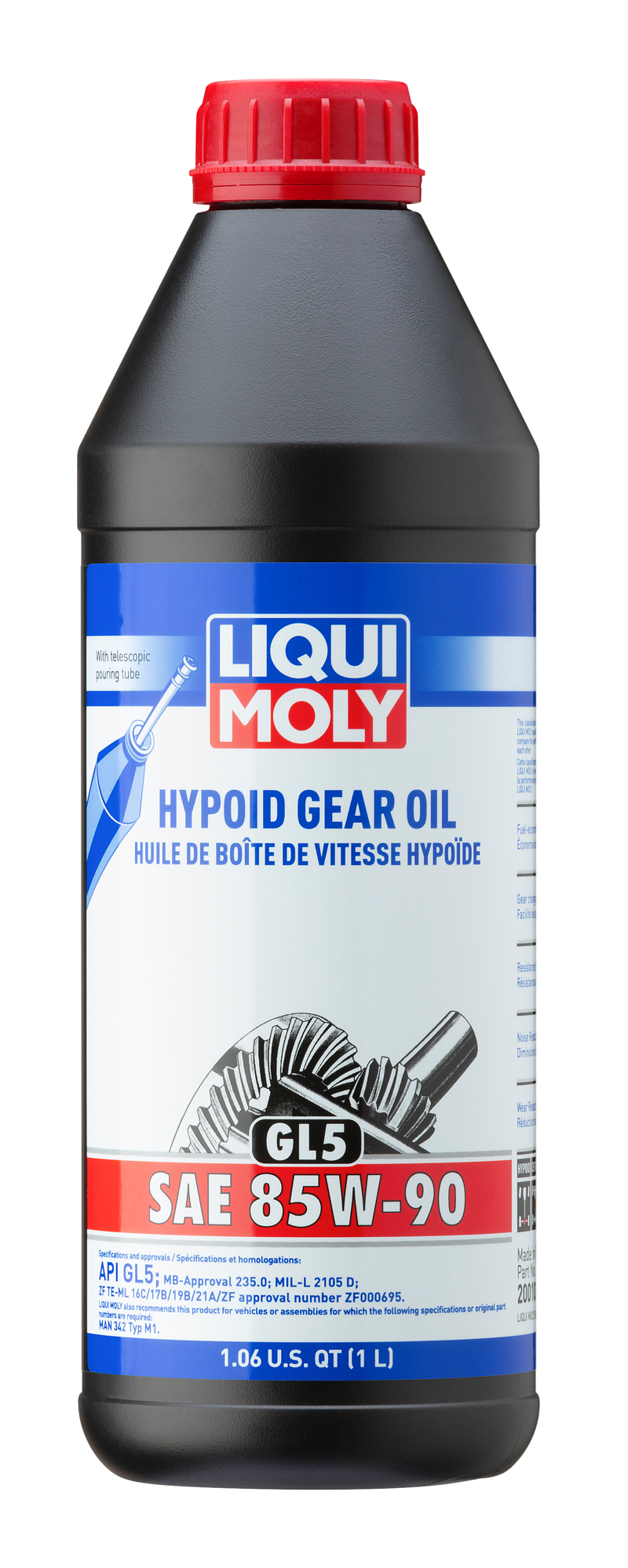 LIQUI MOLY 1L Hypoid Gear Oil (GL5) SAE 85W90-thumbmail-1