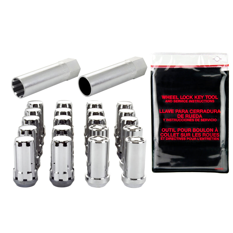 McGard SplineDrive Tuner 5 Lug Install Kit w/Locks & Tool (Cone) M14X1.5 / 22mm Hex - Chrome-thumbmail-3