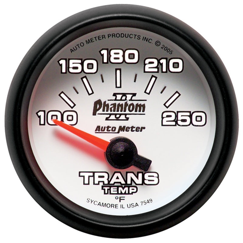 Autometer Phantom II 52.4mm Shortl Sweep Electronic 100-350 Def F Transmission Temperature Gauge-thumbmail-2