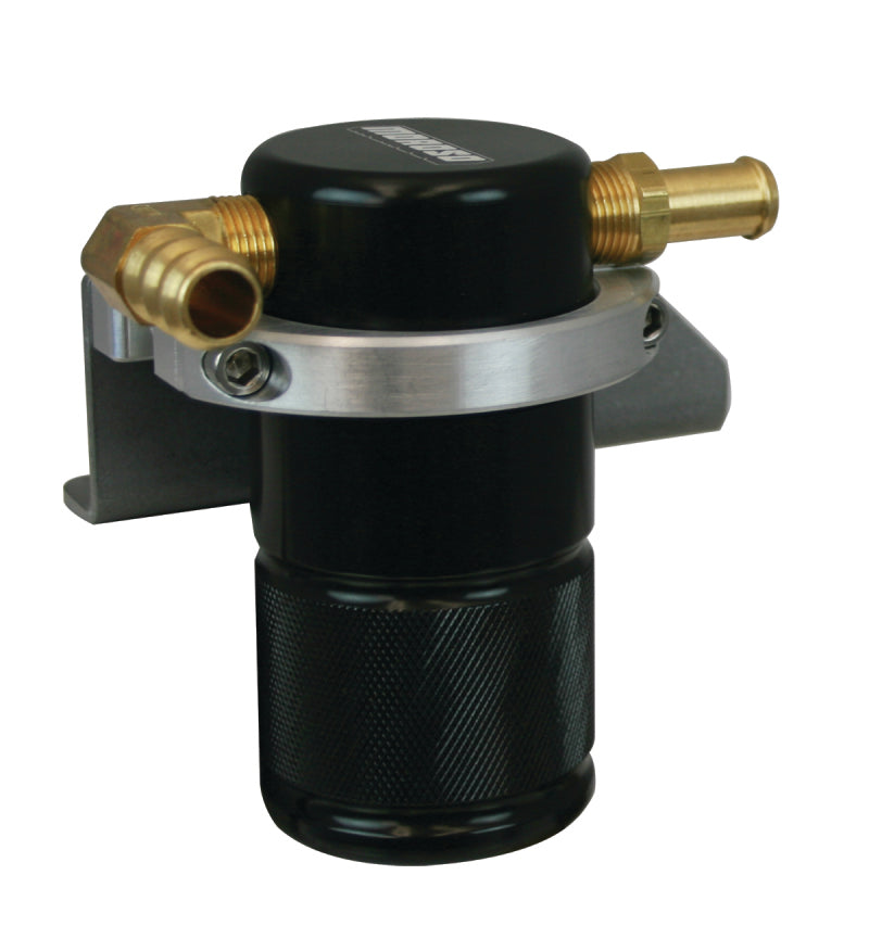 Moroso 10-14 Volkswagen Golf/Jetta 2.0T Air/Oil Separator Catch Can - Billet Aluminum - Black Finish-thumbmail-1