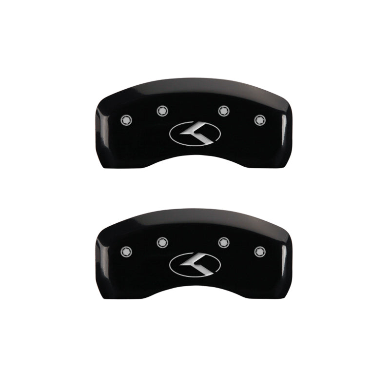 MGP 4 Caliper Covers Engraved Front & Rear Circle K/Kia Black Finish Silver Char 2013 Kia Optima-thumbmail-4