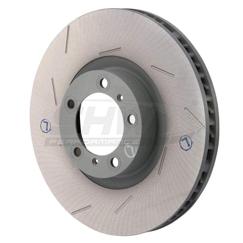 SHW 11-16 Porsche Panamera 4 3.6L w/o Ceramic Brakes Left Front Slotted Monobloc Brake Rotor-thumbmail-1