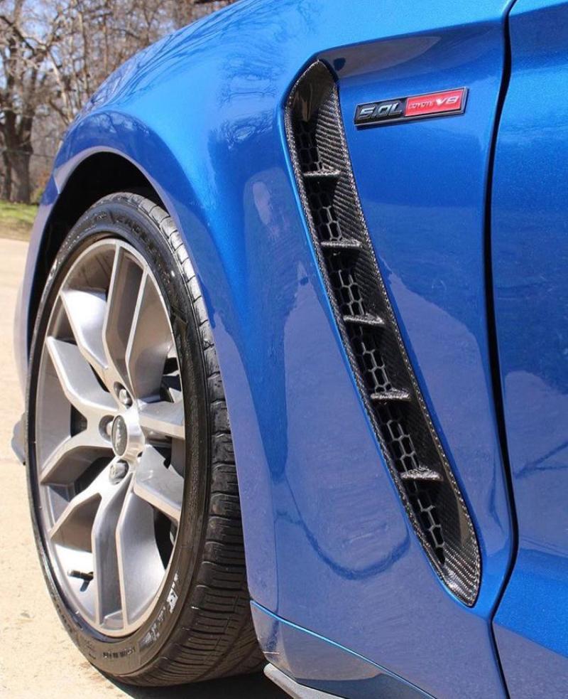 Anderson Composites 15-17 Mustang Carbon Fiber GT350 Style Fender Vent Inserts (Only Fit AC Fenders)-thumbmail-5
