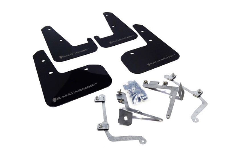 Rally Armor 11-14 Subaru WRX/STI (Sedan Only) Black UR Mud Flap w/ Grey Logo-thumbmail-1
