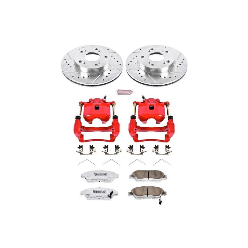 Power Stop 02-06 Acura RSX Front Z26 Street Warrior Brake Kit w/Calipers-thumbmail-1