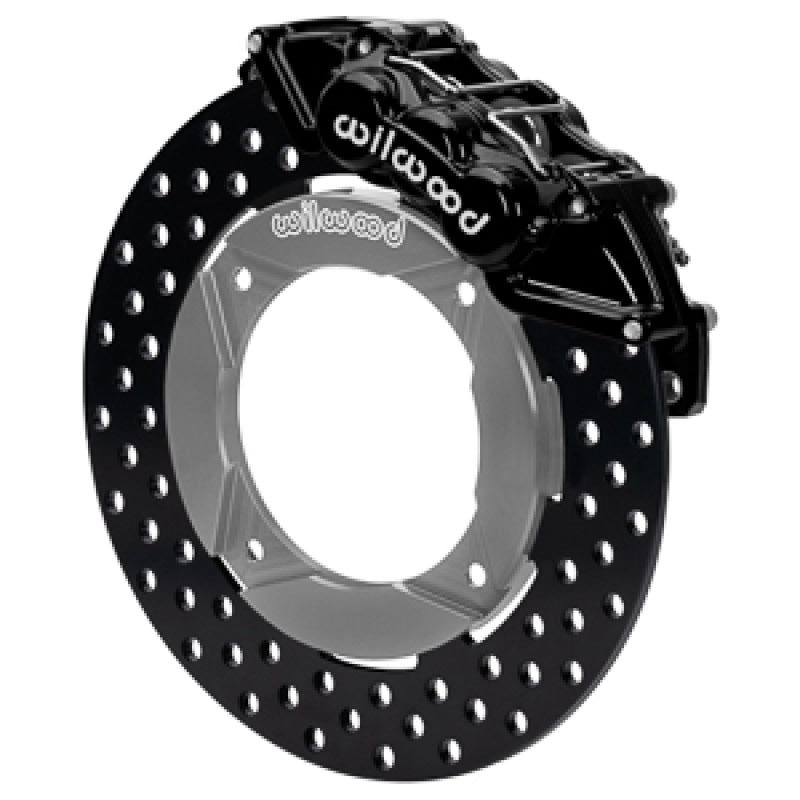 Wilwood 2014+ Polaris RZR XP 1000 Front Kit 11.25in Drilled - Black-thumbmail-2