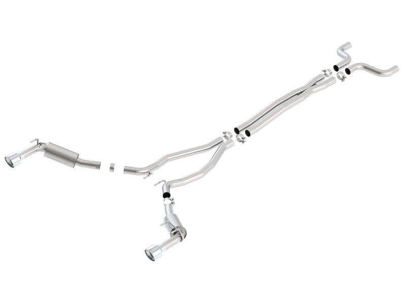 Borla 14-15 Chevy Camaro SS 6.2L V8 Single Split Rear Exit S-Type Catback Exhaust-thumbmail-2