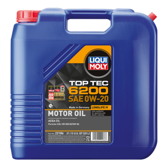 LIQUI MOLY 20L Top Tec 6200 Motor Oil 0W20