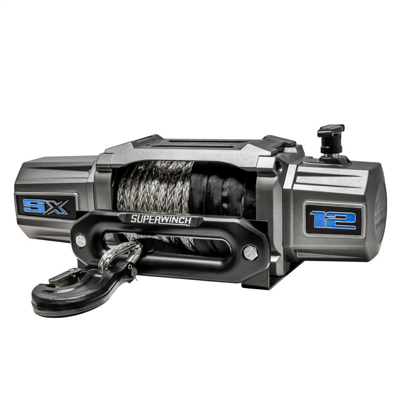 Superwinch 12000 LBS 12V DC 3/8in x 80ft Synthetic Rope SX 12000SR Winch - Graphite-thumbmail-15