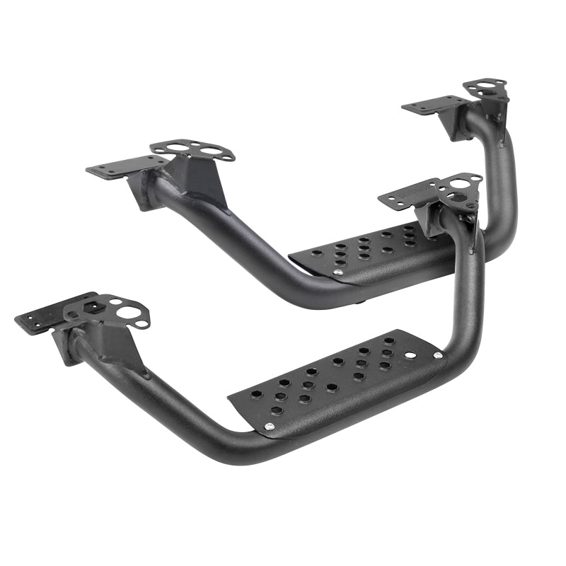 Go Rhino Dominator Extreme D6 SideSteps - Tex Blk - 4in Drop Down Steps (Pair)-thumbmail-3