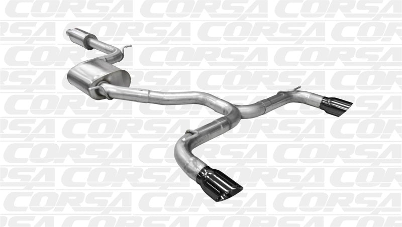 Corsa 14-15 Volkswagen GTI Mk7 Black Sport 3.0in Cat-Back Dual Rear Exit with Single Pro-Series Tips-thumbmail-7