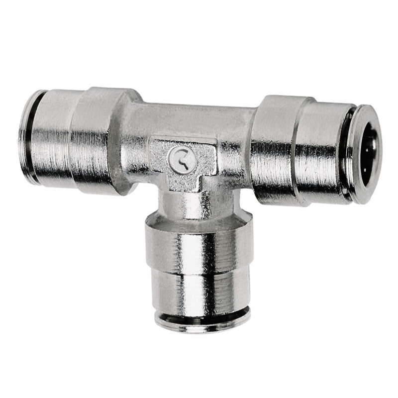 Firestone Union Tee 1/4in. Nickel Push-Lock Air Fitting - Single (WR17603461)-thumbmail-2