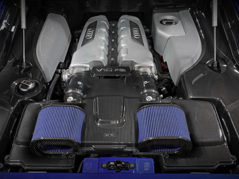 aFe 15-21 Lamborghini Huracan V10-5.2L Track Series Intake System w/ Pro 5R Filter-thumbmail-2