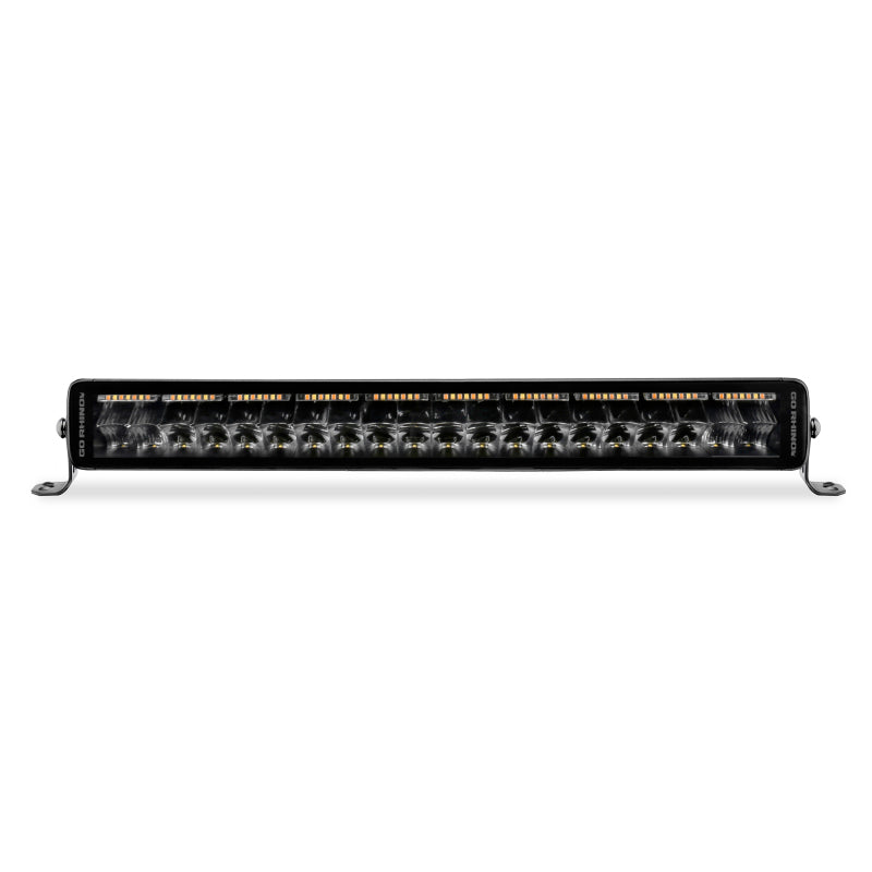 Go Rhino Xplor Blackout Combo Series Dbl Row LED Light Bar w/Amber (Side/Track Mount) 21.5in. - Blk-thumbmail-2