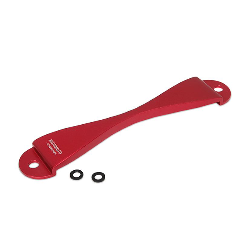 Mishimoto Subaru CNC Battery Tie-Down - Red-thumbmail-2