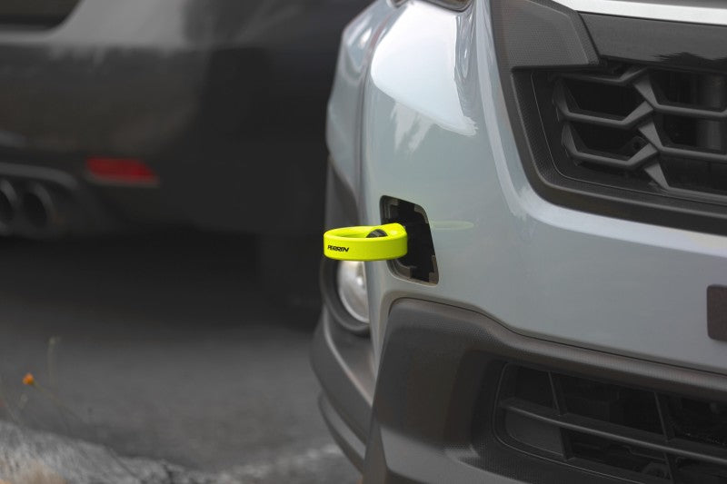 Perrin 2022 Subaru WRX / 18-21 Crosstrek / 14-21 Forester Tow Hook Kit (Front) - Neon Yellow-thumbmail-7