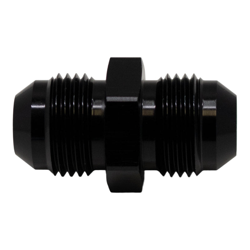 DeatschWerks 8AN Male Flare to 8AN Male Flare Coupler - Anodized Matte Black-thumbmail-2