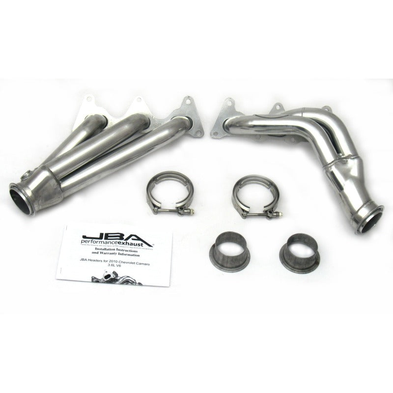 JBA 10-11 Camaro 3.6L V6 1-5/8in Primary Silver Ctd Cat4Ward Header-thumbmail-2