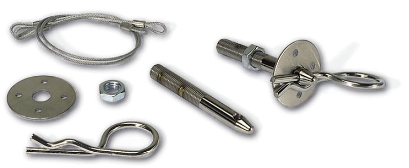 Moroso Oval Track Hood Pin Set - 3/8in Diameter - 4in Pin - Steel - 2 Pack-thumbmail-1