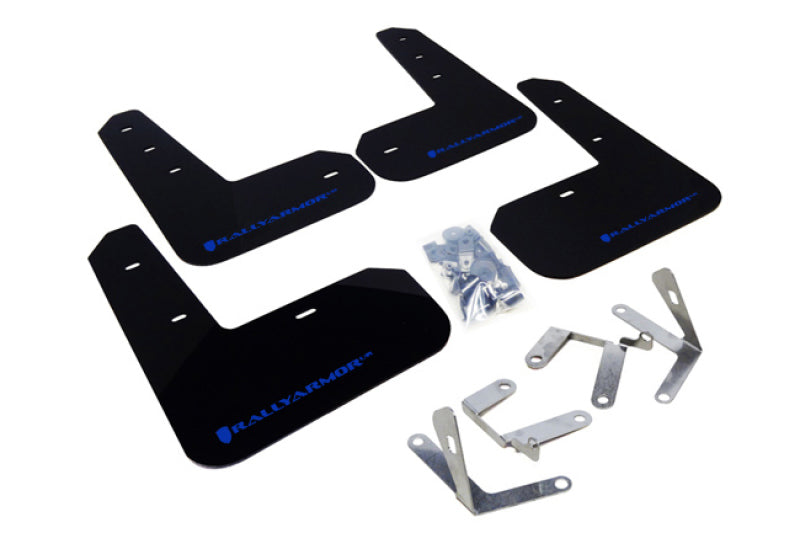 Rally Armor 13-17 Subaru BRZ / Scion FR-S Black UR Mud Flap w/ Blue Logo-thumbmail-1