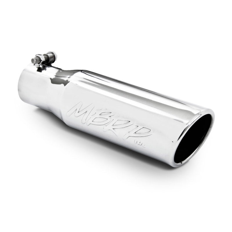 MBRP Universal Tip 3in O.D. Angled Rolled End 2 inlet 10 length-thumbmail-3