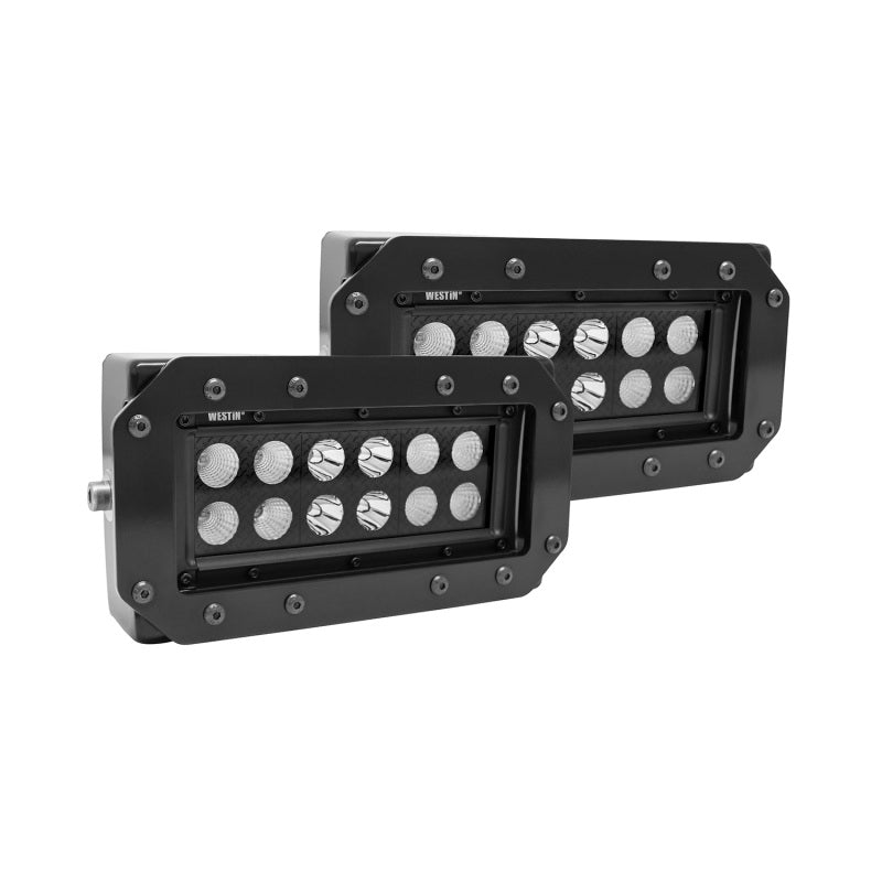 Westin HDX Flush Mount B-FORCE LED Light Kit (Set of 2) w/wiring harness - Black-thumbmail-2