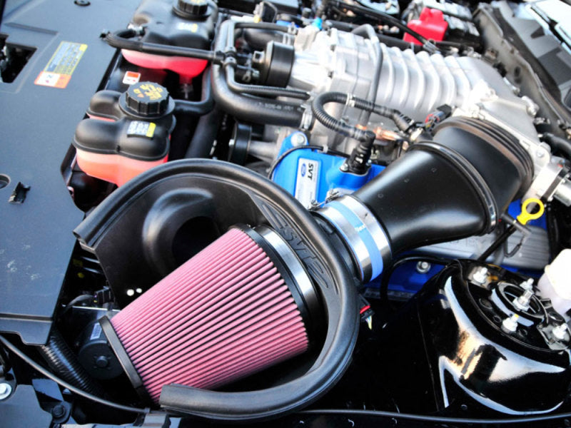 Airaid 10-14 Ford Mustang Shelby 5.4L Supercharged Direct Replacement Filter - Oiled / Red Media-thumbmail-5