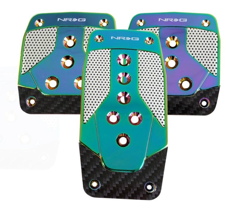 NRG Aluminum Sport Pedal M/T - Neochrome w/Black Carbon-thumbmail-2