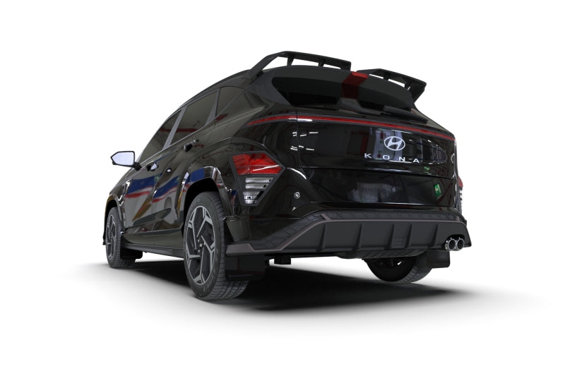 Rally Armor 2024 Hyundai Kona N Line Black UR Mud Flap - Metallic Black Logo-thumbmail-3