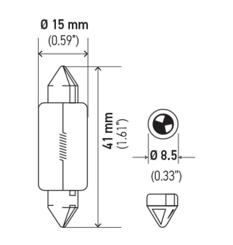 Hella Universal Clear T4.63 Incandescent 12V 15W Bulb (MOQ 10)-thumbmail-4