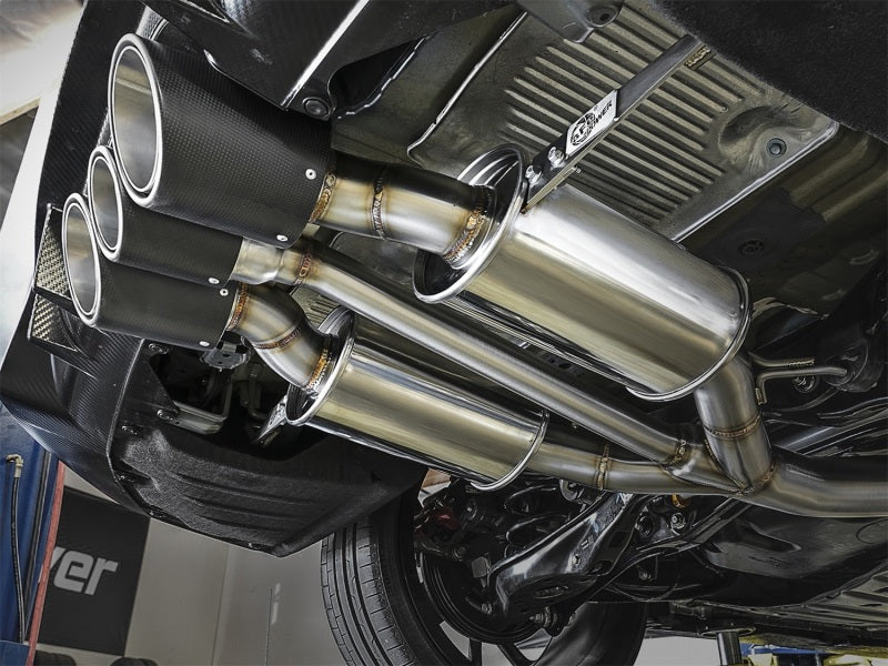 aFe POWER Takeda 2-1/2in to 2-1/4in 304SS Catback Dual-Exit Exhaust 17+ Honda Civic Type R w/CF Tips-thumbmail-4