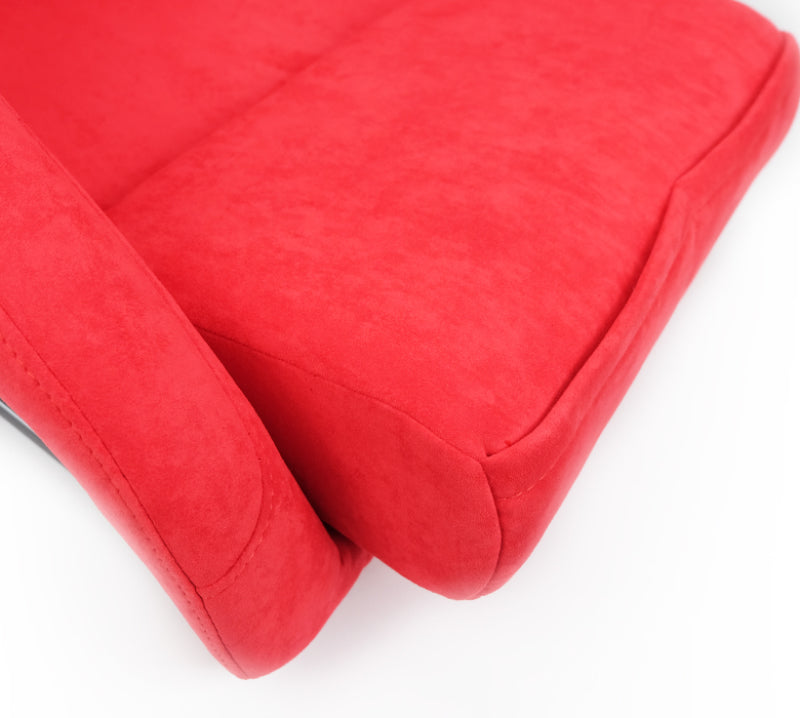 NRG FRP Bucket Seat ULTRA Edition - Large (Red Alcantara/Gold Glitter Back)-thumbmail-10