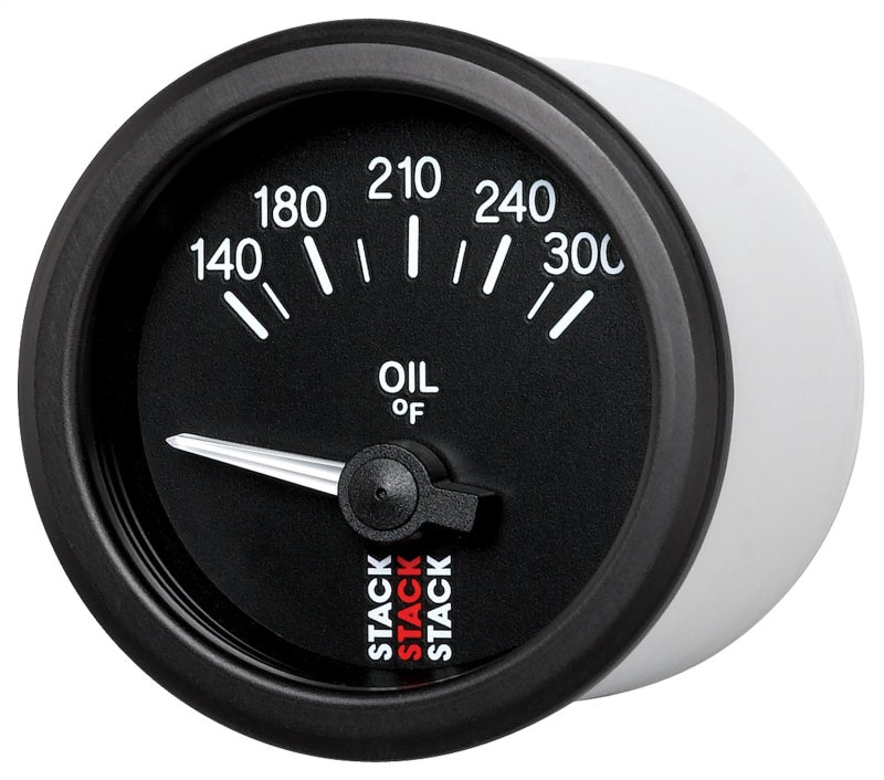 Autometer Stack 52mm 140-300 Deg F 1/8in NPTF Electric Oil Temp Gauge - Black-thumbmail-6