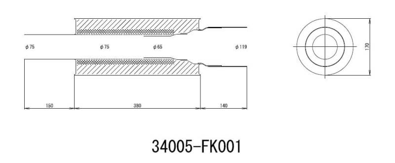 HKS Universal Stainless Hi Power 170mm Titanium Muffler-thumbmail-2
